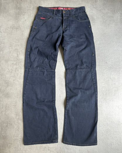 AW2003 Dolce & Gabbana Bootleg Navy Pants (S) - 1