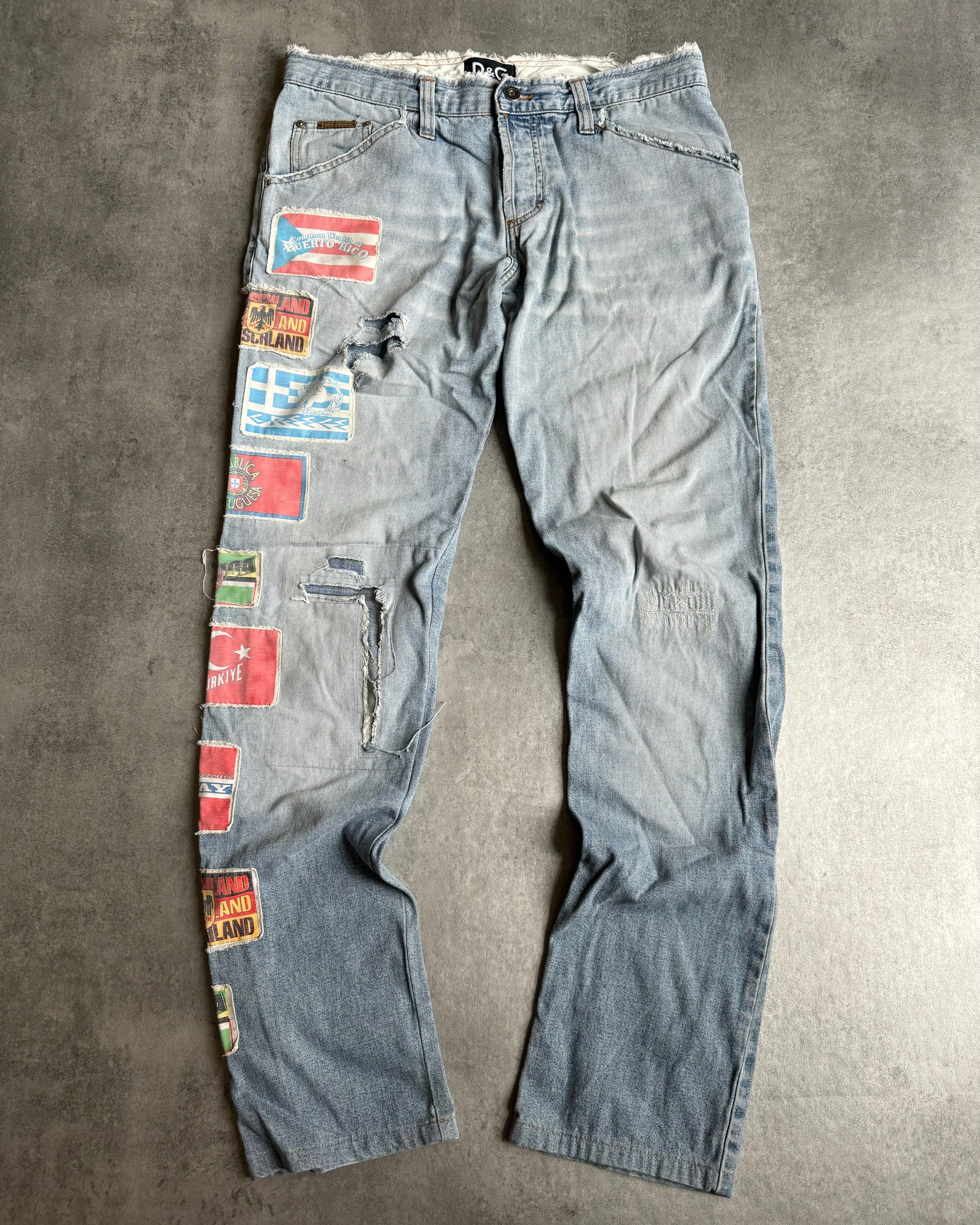 AW2004 Dolce & Gabbana Cosmopolite Flag Jeans (M) - 1