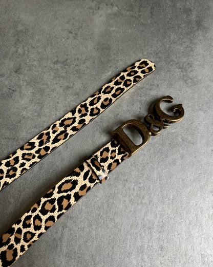 Dolce & Gabbana Kim Leopard Print Belt (OS) - 3