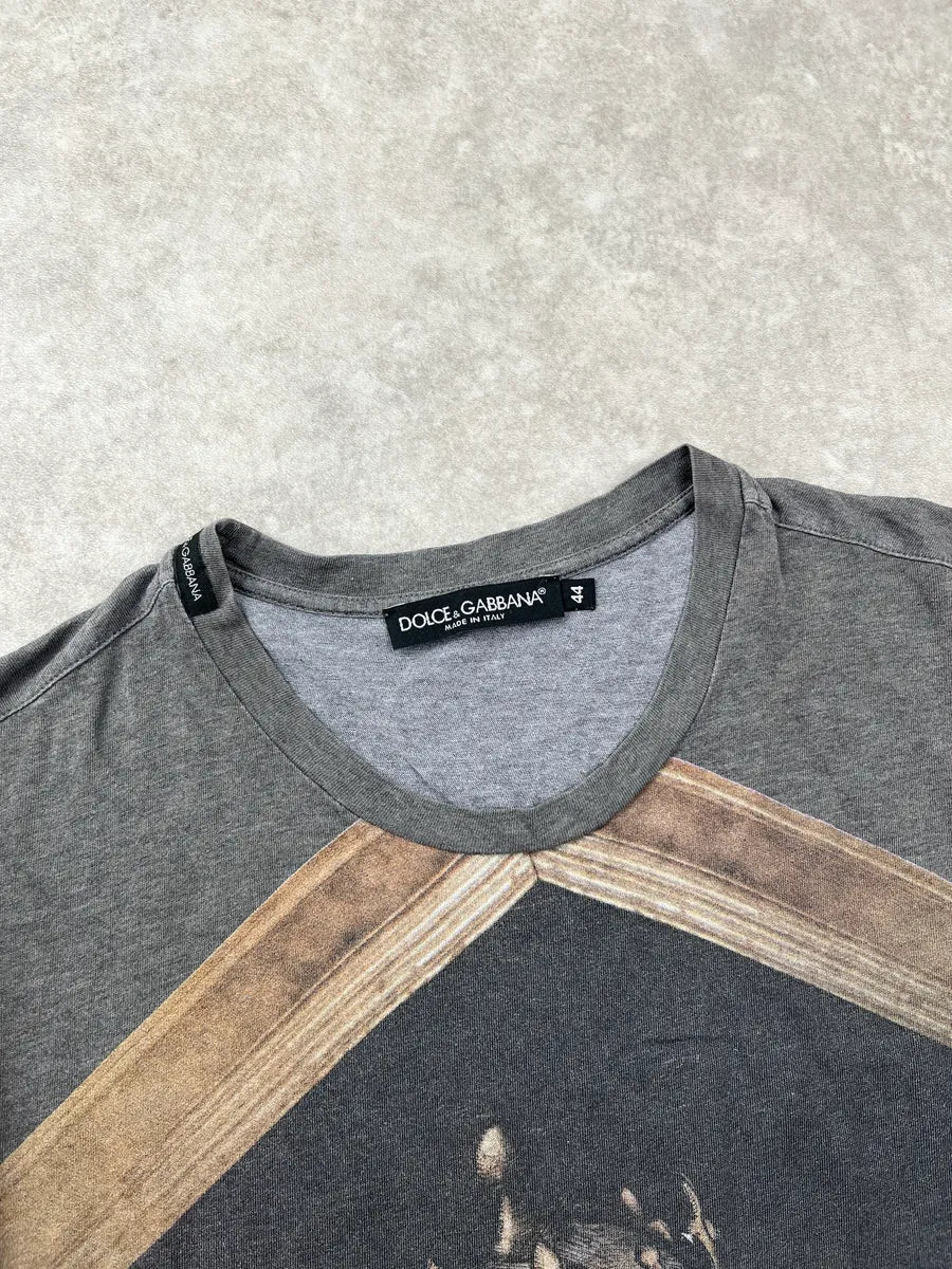 2010s Dolce & Gabbana Grey Knight Portrait Framed Graphic T-Shirt rYnfkfKj 4