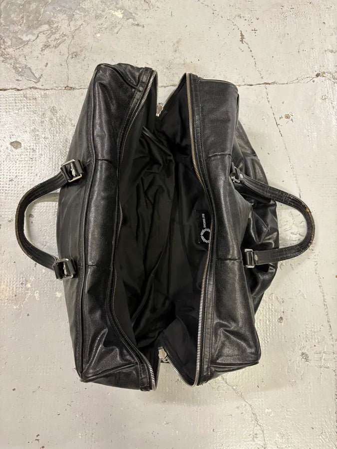 Raf by Raf Simons x Fred Perry Black Week-end Leather Bag LNdIzbb 7