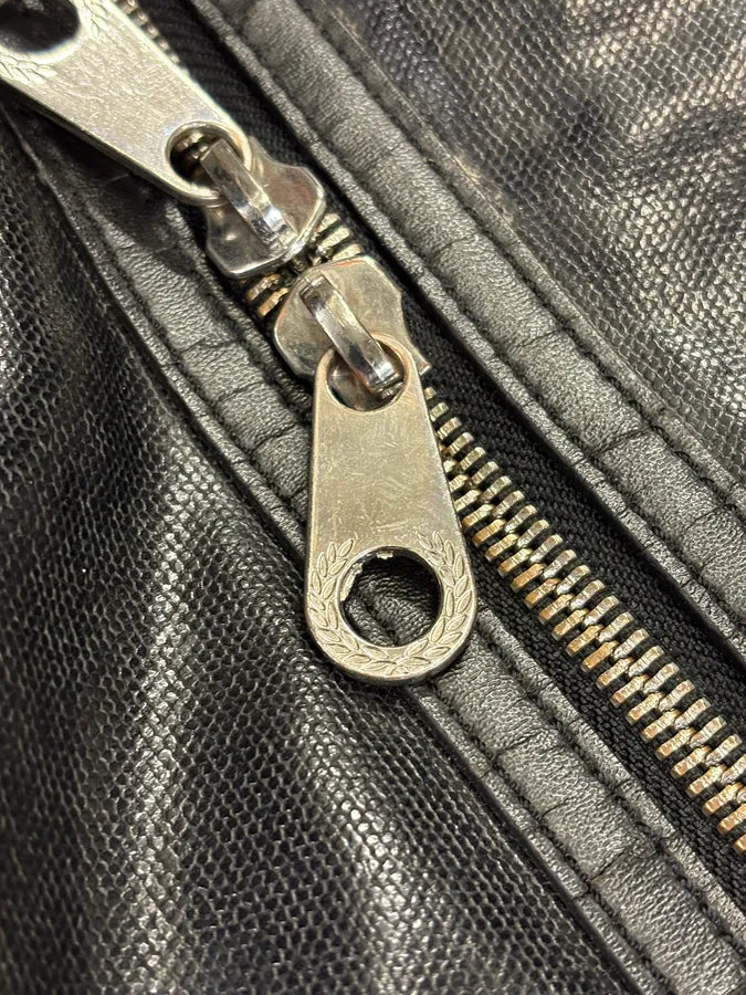 Raf by Raf Simons x Fred Perry Black Week-end Leather Bag LNdIzbb 8