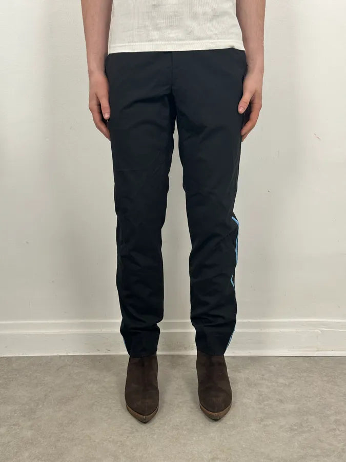 Raf Simons Black Wool Tailored Pants with Blue Line NggBKQI 1