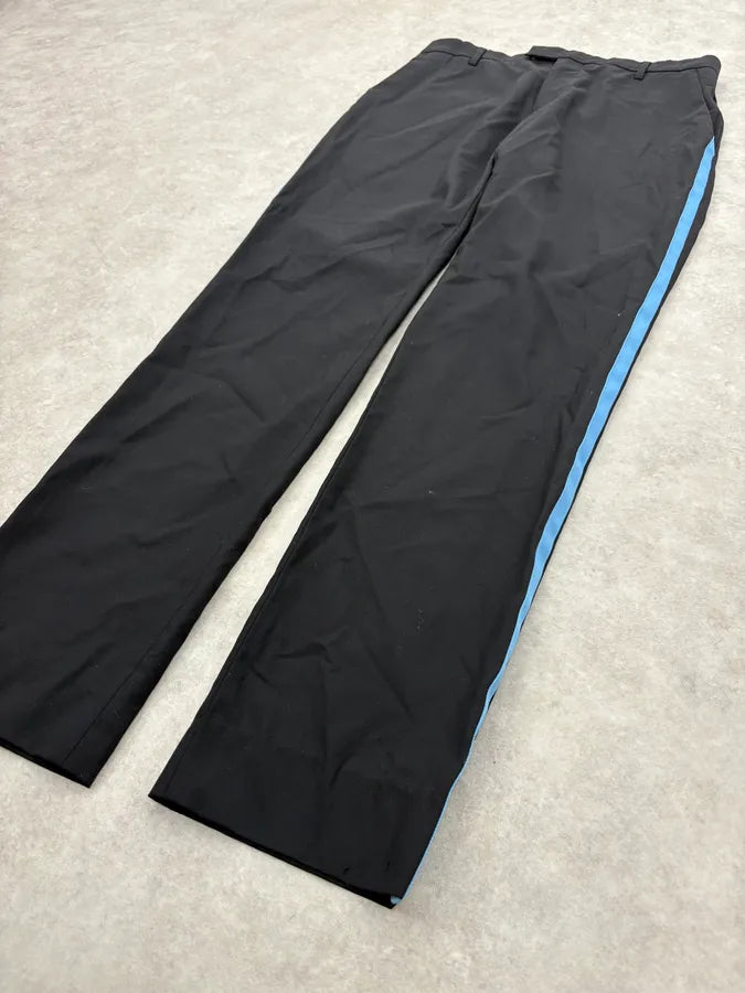 Raf Simons Black Wool Tailored Pants with Blue Line NggBKQI 5
