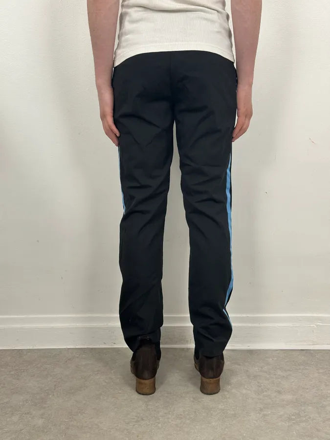 Raf Simons Black Wool Tailored Pants with Blue Line NggBKQI 3