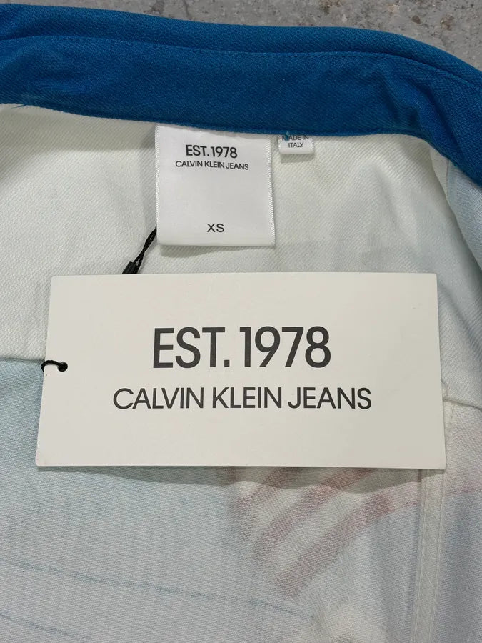 Raf Simons Calvin Klein 205W39NYC American Landscape Denim Trucker Jacket OuXwxuL 11