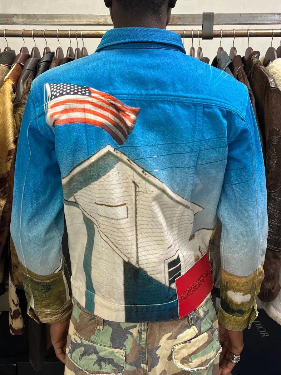 Raf Simons Calvin Klein 205W39NYC American Landscape Denim Trucker