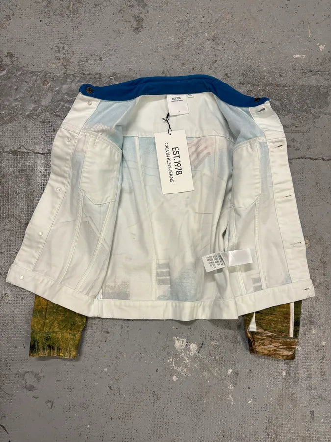 Raf Simons Calvin Klein 205W39NYC American Landscape Denim Trucker Jacket OuXwxuL 6