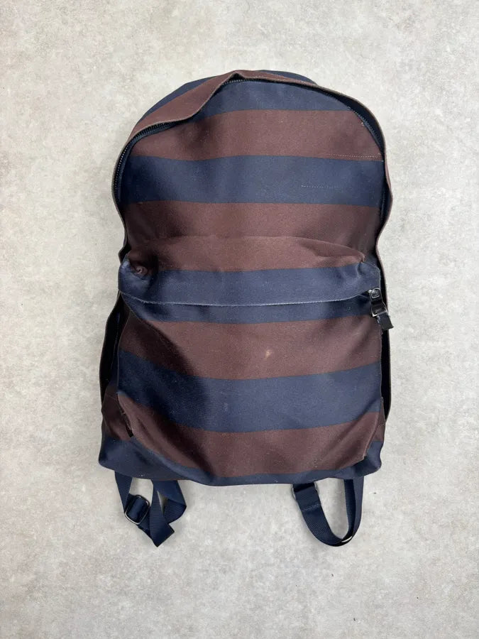 Raf Simons Eastpak Burgundy Navy Nylon Striped Backpack weIZgkD 0