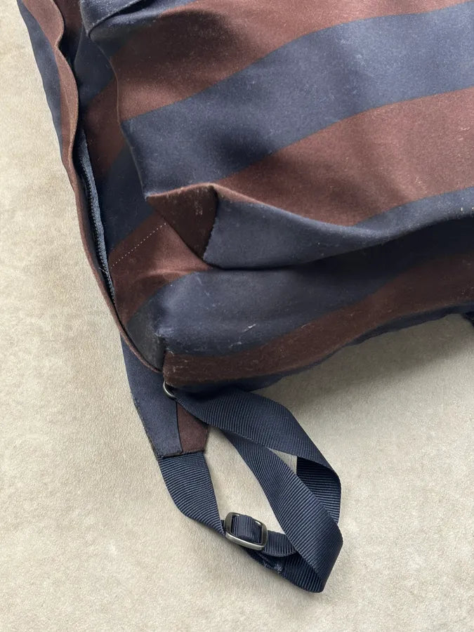 Raf Simons Eastpak Burgundy Navy Nylon Striped Backpack weIZgkD 7