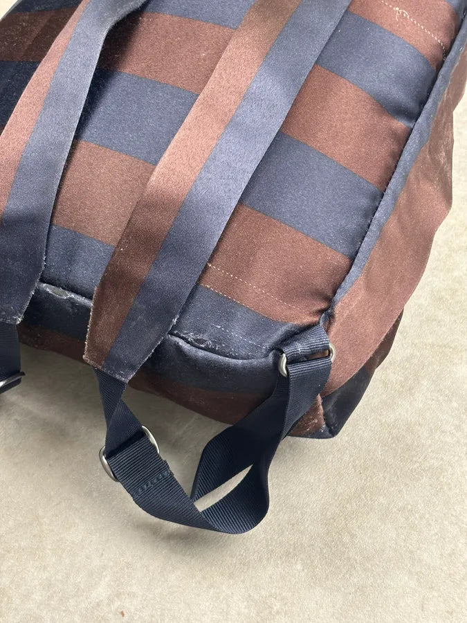 Raf Simons Eastpak Burgundy Navy Nylon Striped Backpack weIZgkD 9