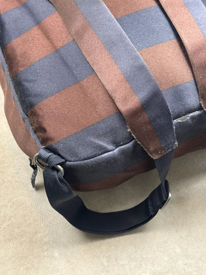 Raf Simons Eastpak Burgundy Navy Nylon Striped Backpack weIZgkD 12