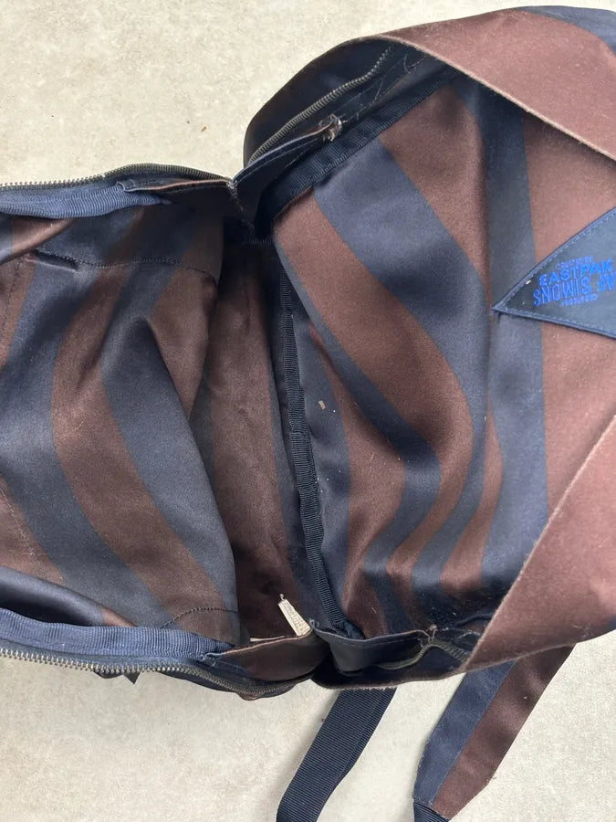 Raf Simons Eastpak Burgundy Navy Nylon Striped Backpack weIZgkD 13
