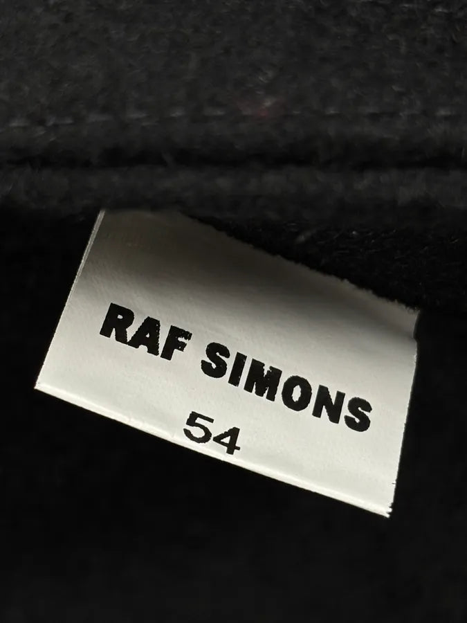 AW2014 Raf Simons Sterling Ruby Black Color Band Officer Buttoned Coat aRfhDKY 12