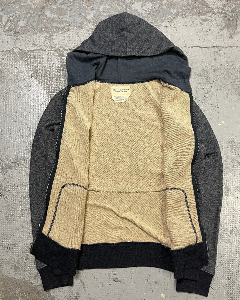 Ralph Lauren American Flag Grey Zip-up Hoodie  hTEaJNc 9