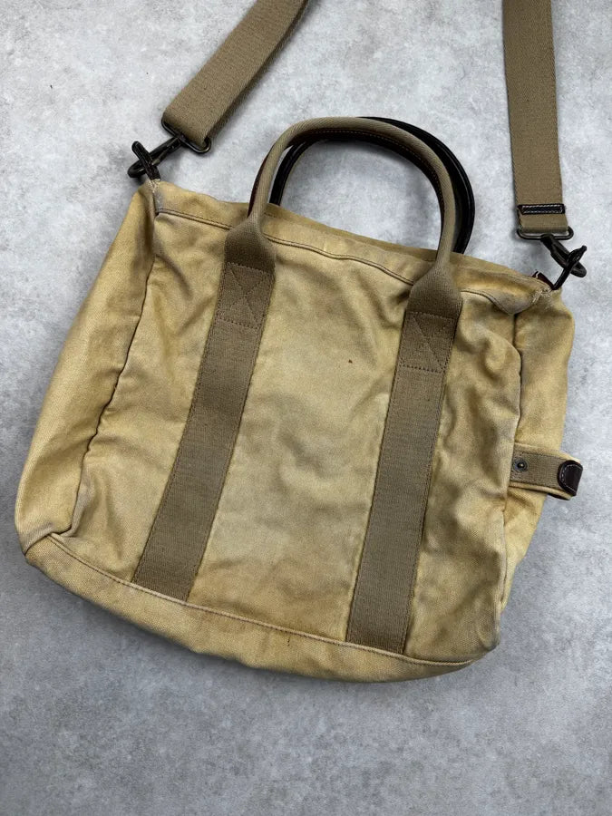 Ralph Lauren Beige American Flag Patch Shoulder Bag JeTYEzm 5