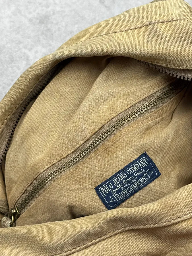 Ralph Lauren Beige American Flag Patch Shoulder Bag JeTYEzm 11