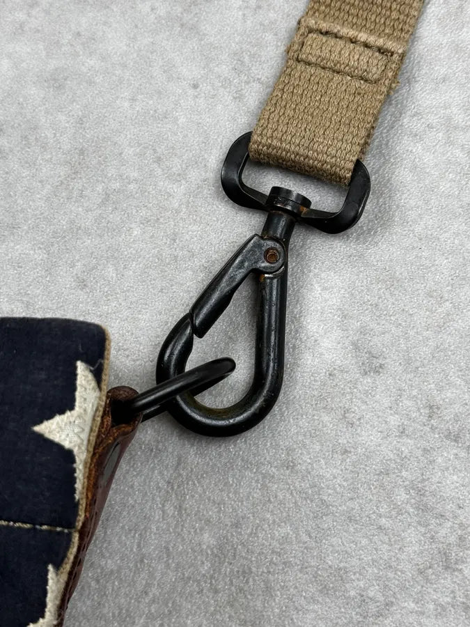 2010s Ralph Lauren Beige Canvas American Flag Crossbody Bag vfTCsQx 10