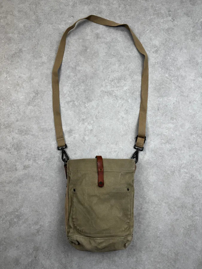 2010s Ralph Lauren Beige Canvas American Flag Crossbody Bag vfTCsQx 2