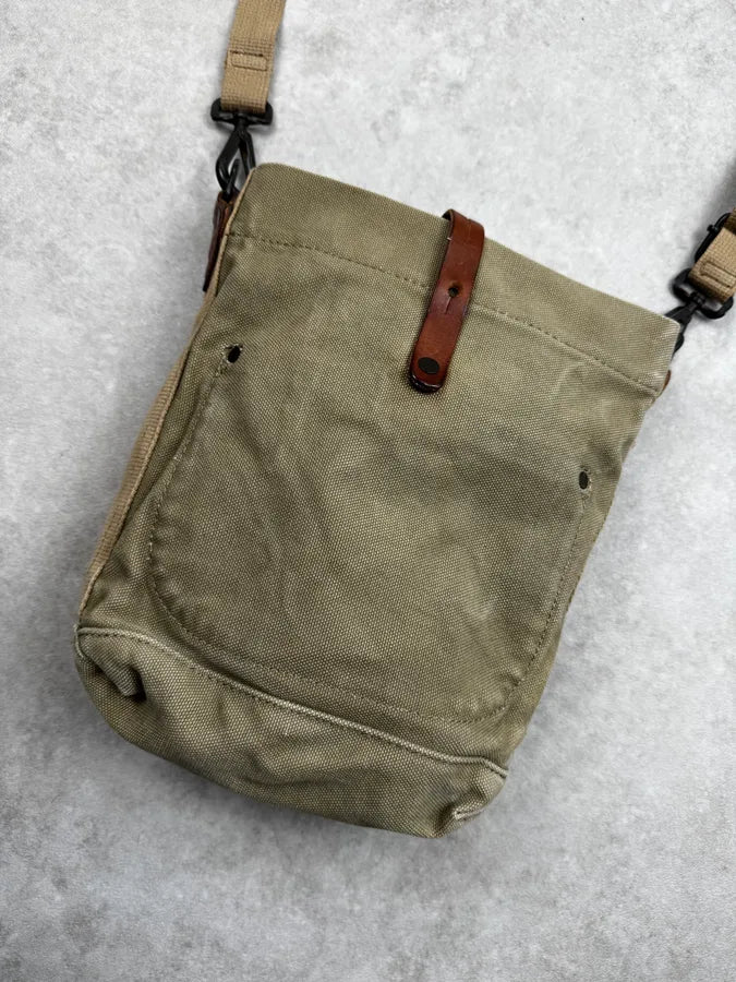2010s Ralph Lauren Beige Canvas American Flag Crossbody Bag vfTCsQx 6