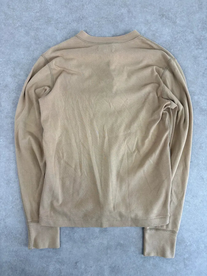 2010s Ralph Lauren Beige Native American Indian Henley Longsleeve JwREooL 5