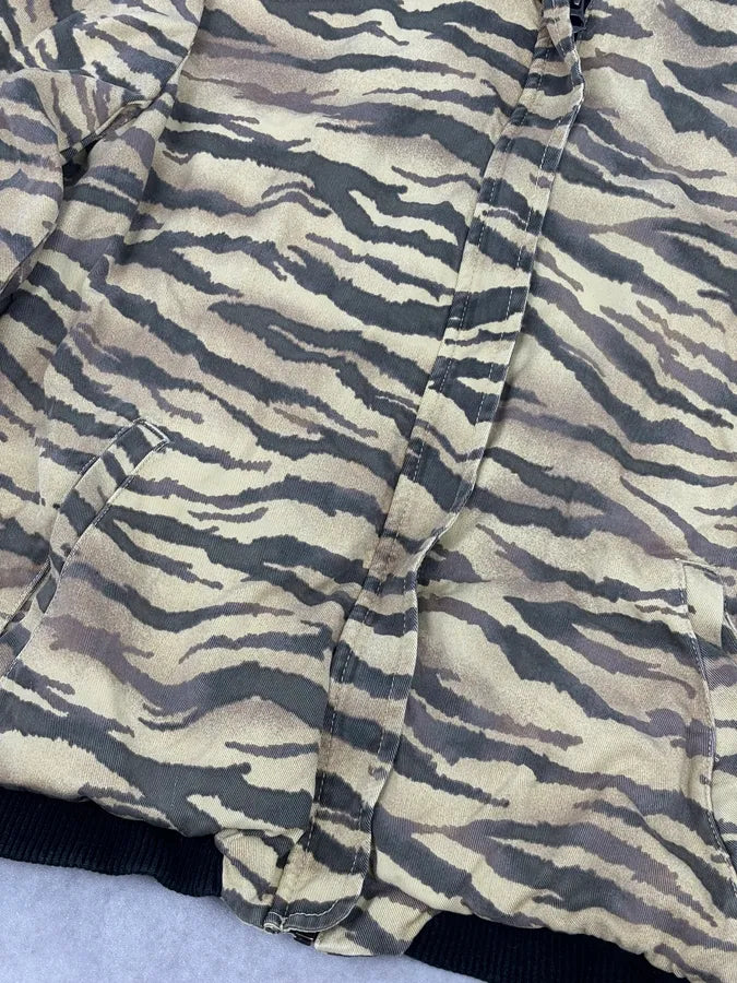 2010s Ralph Lauren Beige Zebra Print Bomber Jacket VGfEphW 8