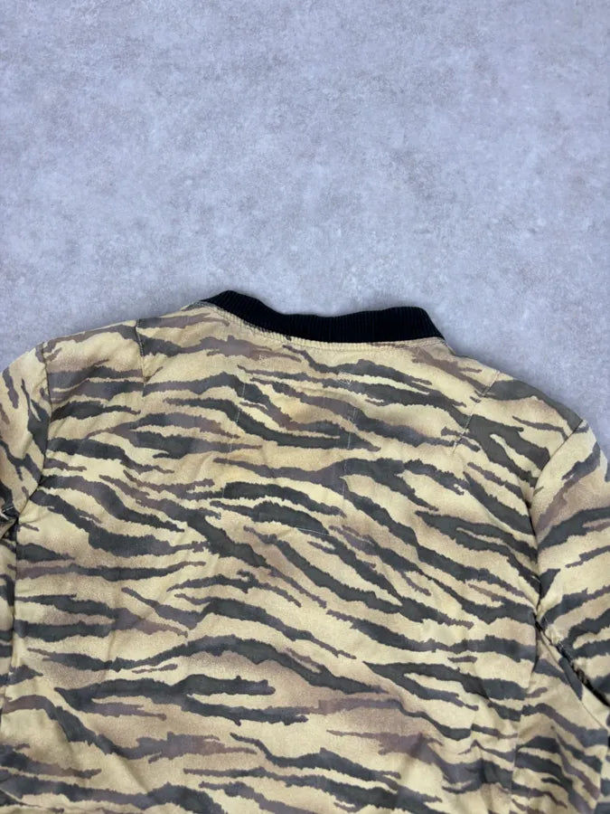 2010s Ralph Lauren Beige Zebra Print Bomber Jacket VGfEphW 5
