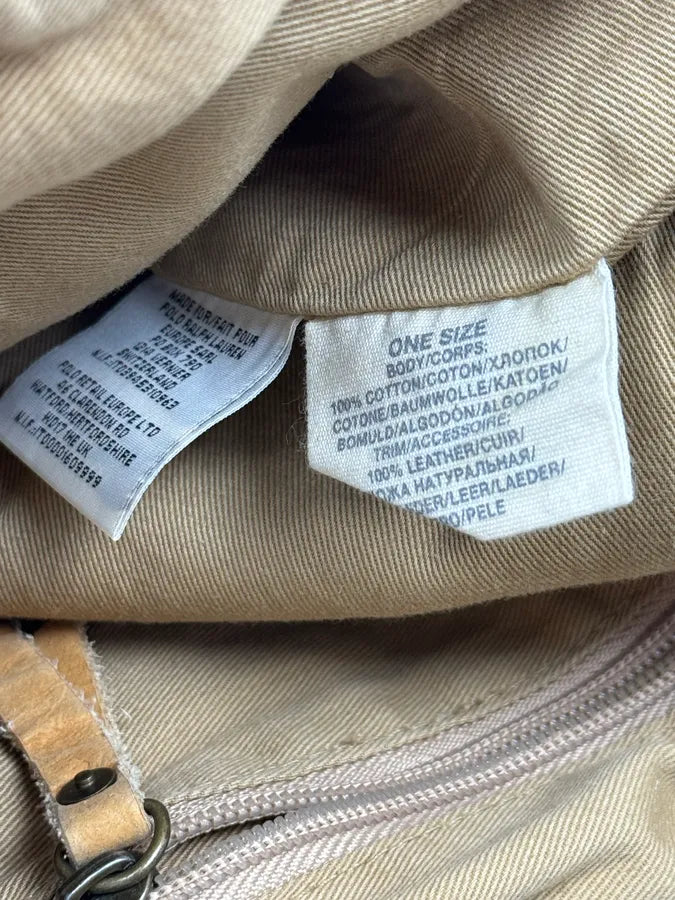 2010s Ralph Lauren Beige Suede Fringe Cargo Crossbody Bag JfrUVHa 12