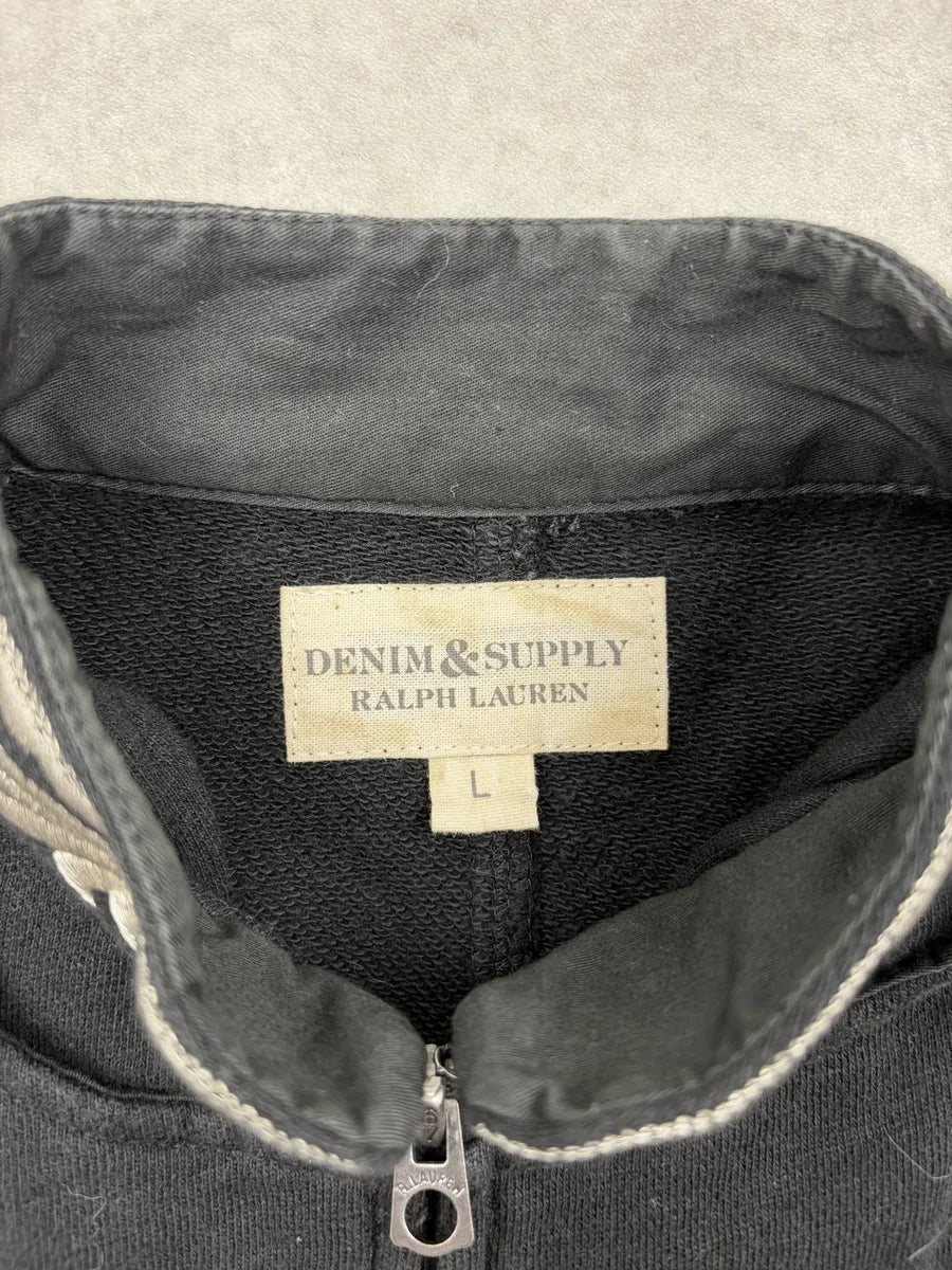 Ralph Lauren Black Cotton Double-Breasted Military Blazer ahOjYXh 4