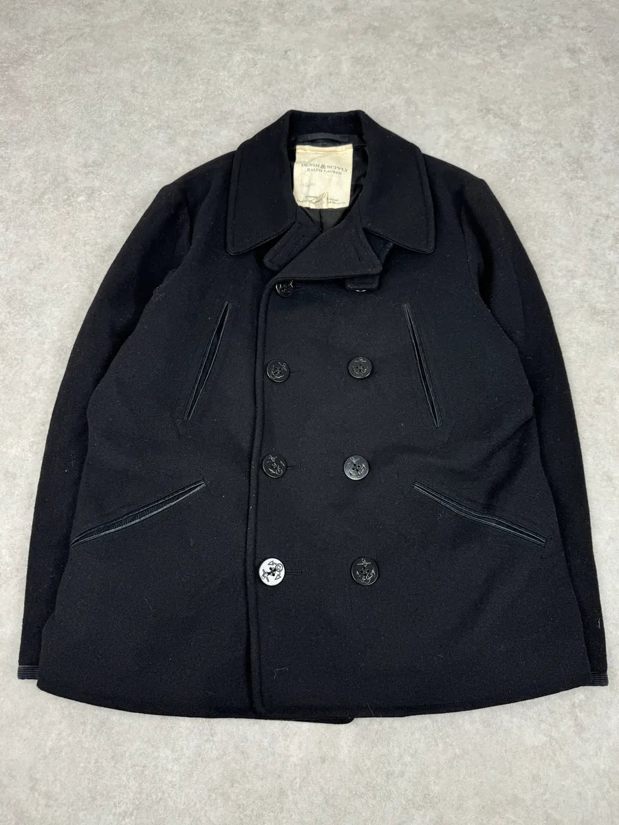 Ralph Lauren Black Wool Caban Jacket AQAvkWd 0
