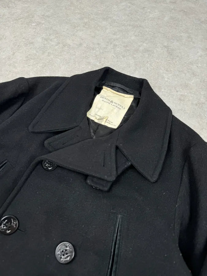 Ralph Lauren Black Wool Caban Jacket AQAvkWd 4