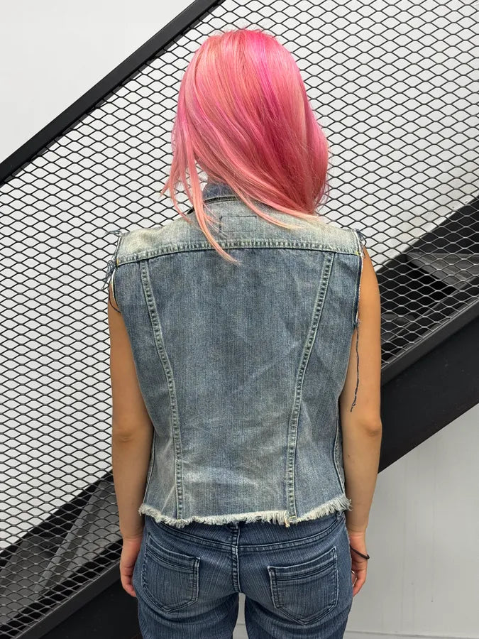 2010s Ralph Lauren Blue America Flag Denim Vest pCiZTGq 1