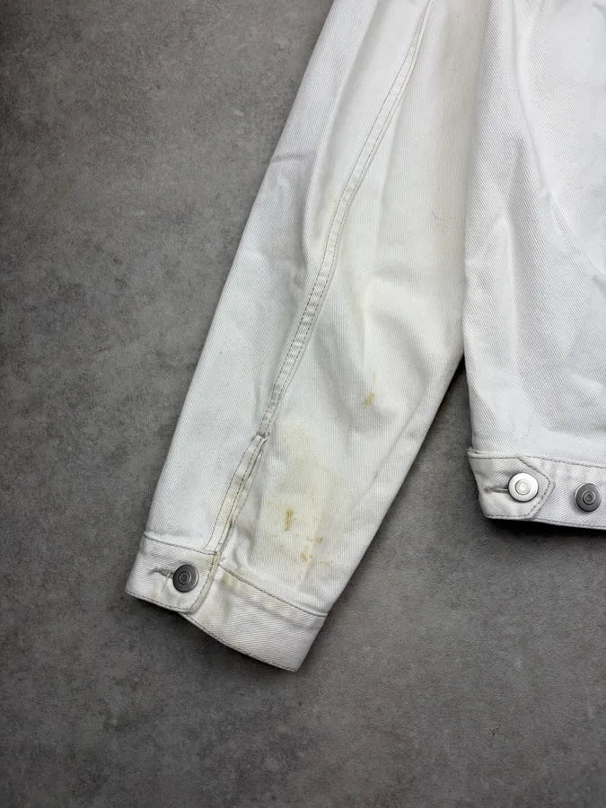 SS2023 Maison Margiela White Signature Denim Jacket TqqrZQg 6