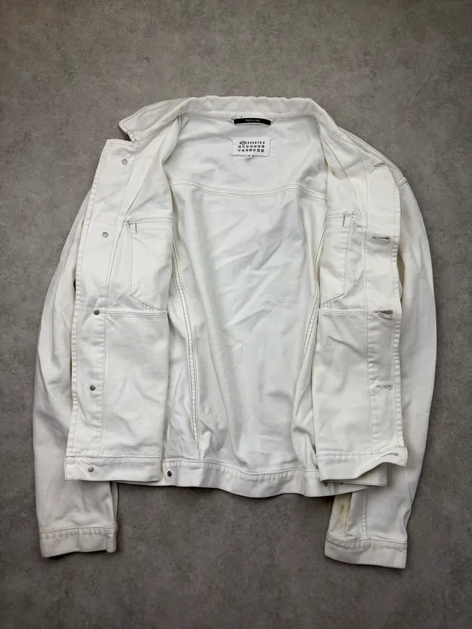 SS2023 Maison Margiela White Signature Denim Jacket TqqrZQg 8