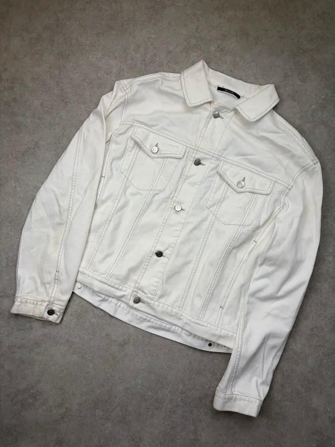 SS2023 Maison Margiela White Signature Denim Jacket TqqrZQg 3