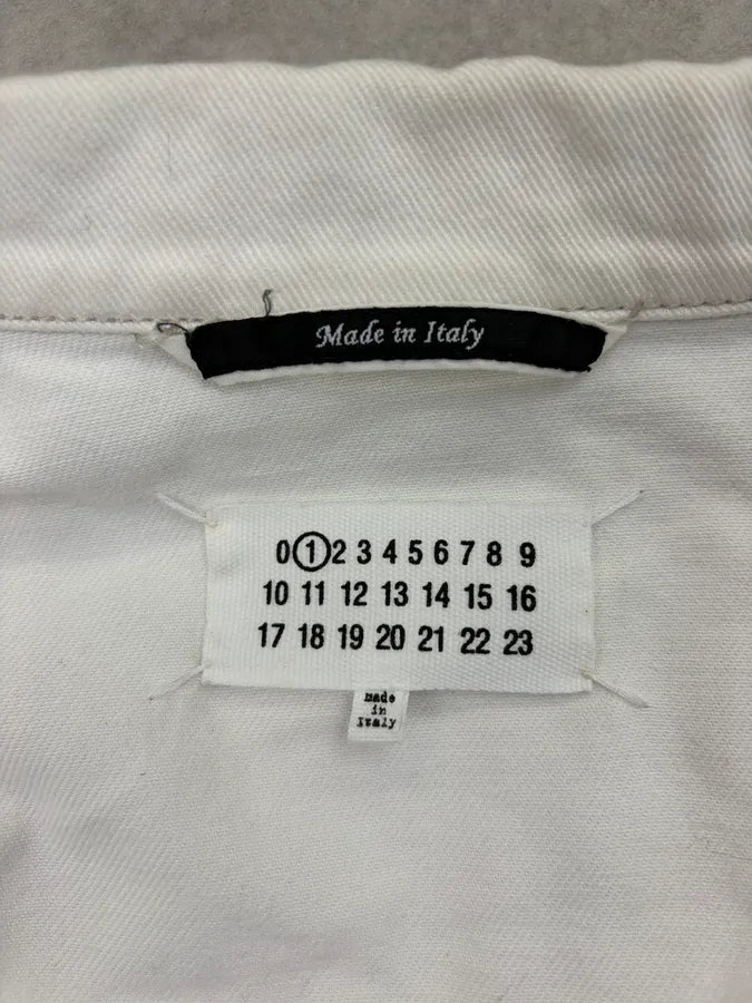 SS2023 Maison Margiela White Signature Denim Jacket TqqrZQg 9
