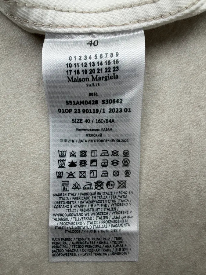 SS2023 Maison Margiela White Signature Denim Jacket TqqrZQg 10
