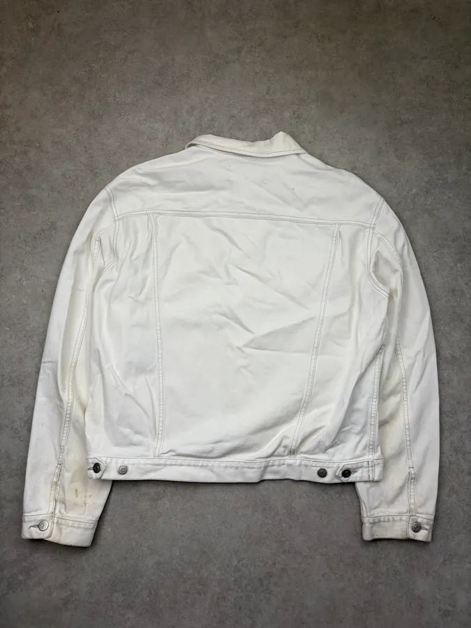 SS2023 Maison Margiela White Signature Denim Jacket TqqrZQg 4