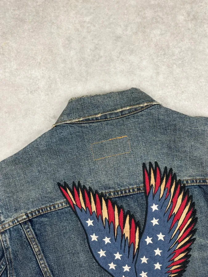 2010s Ralph Lauren Blue US Eagle Denim Jacket VulAgUt 8