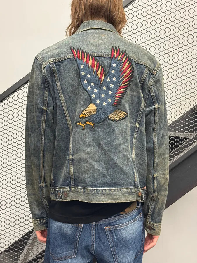 2010s Ralph Lauren Blue US Eagle Denim Jacket VulAgUt 0
