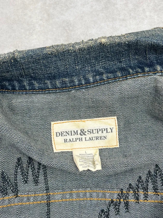 2010s Ralph Lauren Blue US Eagle Denim Jacket VulAgUt 12