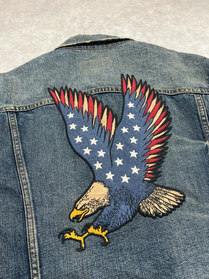 2010s Ralph Lauren Blue US Eagle Denim Jacket VulAgUt 6