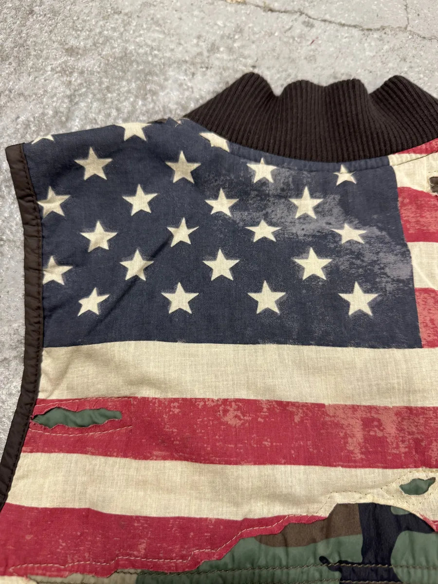 Ralph Lauren Camo USA Flag Tactical Vest XvwMlkZ 6