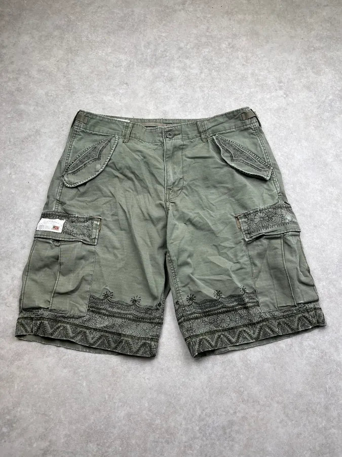 Ralph Lauren Cargo Ornamented Khaki Shorts rUjMmon 0