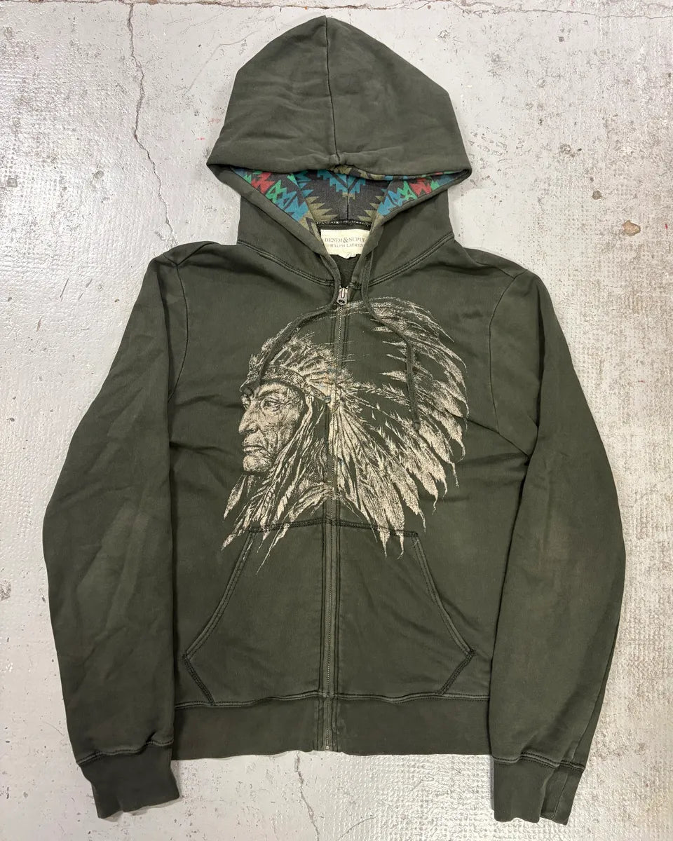 Ralph Lauren Green Old Man Zip-up Hoodie PZffUPS 0