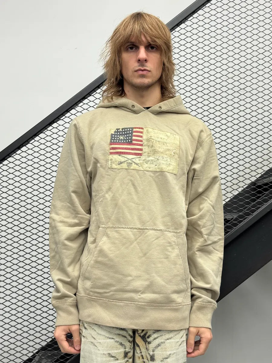 Ralph Lauren Denim & Supply American Flag Beige Hoodie qVAWwqv 1