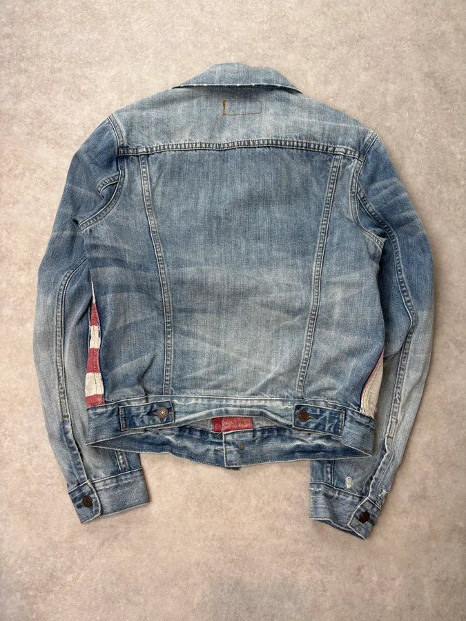 2010s Ralph Lauren Blue American Flag Denim Jacket bNjmwXZ 4