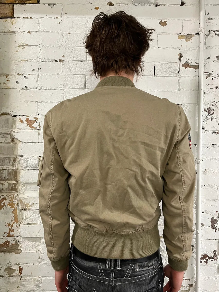 Ralph Lauren Denim & Supply Beige USA Bomber Jacket aJSQYob 1