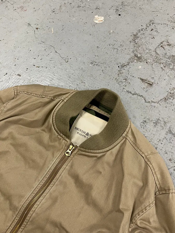 Ralph Lauren Denim & Supply Beige USA Bomber Jacket aJSQYob 4