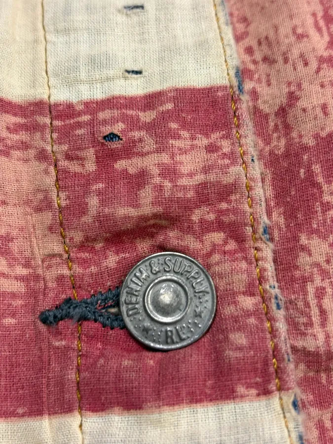 2010s Ralph Lauren Blue & Red Denim American Flag Denim Jacket FhoPqCd 8